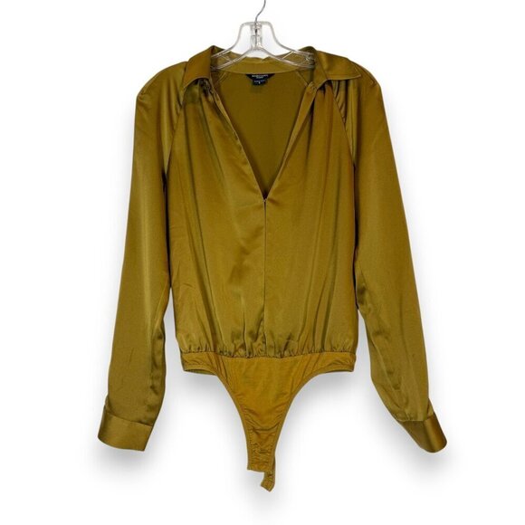 Marciano Guess Gold Blouse Top Bodysuit Small - Picture 2 of 12